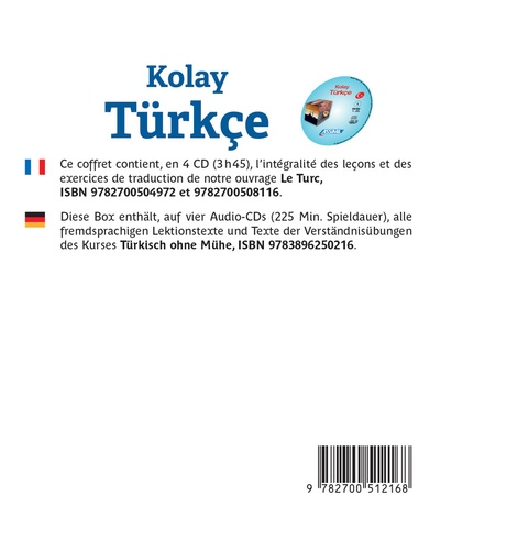 Kolay Türkçe Le Turc sans peine. 4 CD Audio