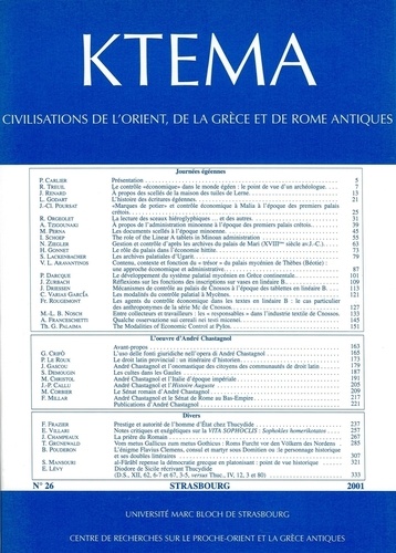 Dominique Beyer et Edmond Lévy - Ktèma N° 26/2001 : .