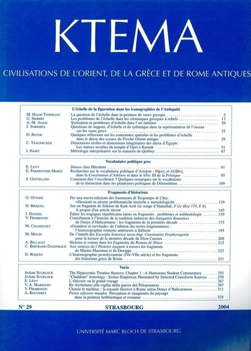 Dominique Beyer et Edmond Lévy - Ktèma N° 29/2004 : .