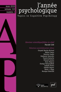 L'année psychologique Volume 119 N°1, mars 2019
