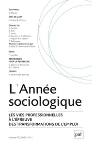 L'Année sociologique N° 75/2025