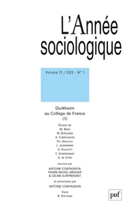 Durkheim au Collège de Fance (1)