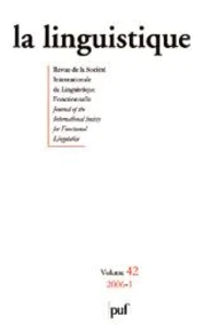 La linguistique N° 42, 2006