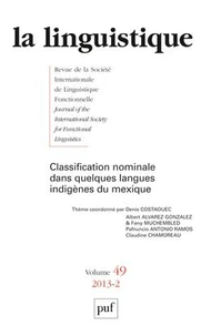 Classification nominale dans quelques langues indigènes du Mexique