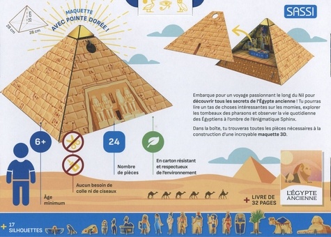 La pyramide et l'Egype ancienne. Avec livre et maquette 3D