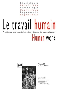 Le travail humain N° 82, n°2, avril 2026