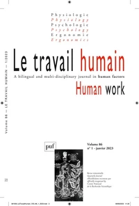 Le travail humain Volume 86 N° 1, janvier 2023