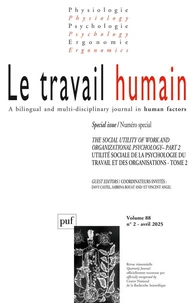Le travail humain Volume 88 N° 2, 2025