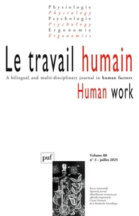 Le travail humain Volume 88 N° 3, juillet 2025