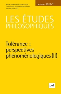 Tolérance : perspectives phénoménologiques