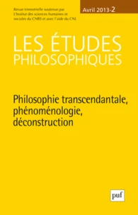 Philosophie transcendantale, phénoménologie, déconstruction