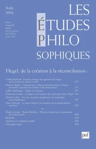 Hegel, de la création à la réconciliation