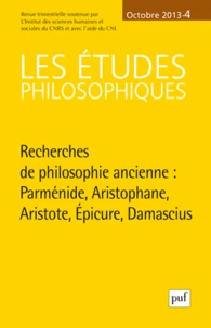 Recherches de philosophie ancienne