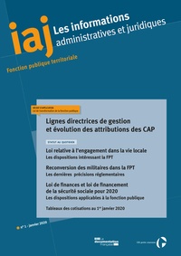 CIG petite couronne - Les informations administratives et juridiques N° 1/2020 : Lignes directrices de gestion et évolution des attributions des CAP.