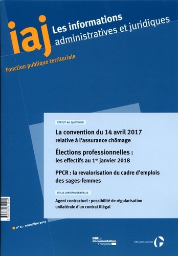  CIG petite couronne - Les informations administratives et juridiques N° 11/2017 : .