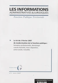 La loi du 2 février 2007 de modernisation de la fonction publique