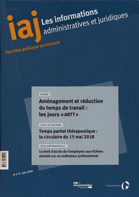  CIG petite couronne - Les informations administratives et juridiques N° 6, juin 2018 : Aménagement et réduction du temps de travail : les jours "ARTT".