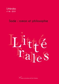 Sade : roman et philosophie