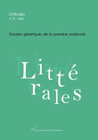 Guillaume Peureux - Littérales N° 47/2021 : Dossiers génétiques de la première modernité.