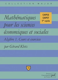 Mathématiques pour les sciences économiques et sociales