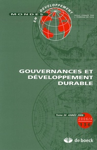 Géraldine Froger - Mondes en développement N° 136/2006/4 : Gouvernances et développement durable.