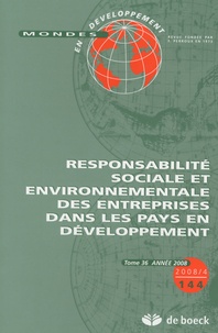 Bruno Boidin - Mondes en développement N° 144/2008/4 : Responsabilité sociale et environnementale des entreprises dans les pays en développement.