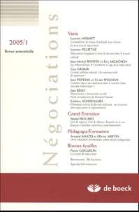 Négociations N° 1/2005