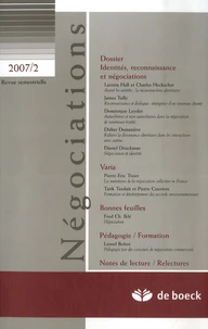 Négociations, reconnaissance et identités