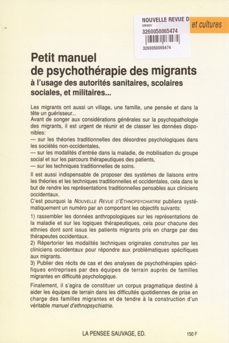 Nouvelle revue d'ethnopsychiatrie N° 20 Petit manuel de psychothérapie des migrants. Tome 1