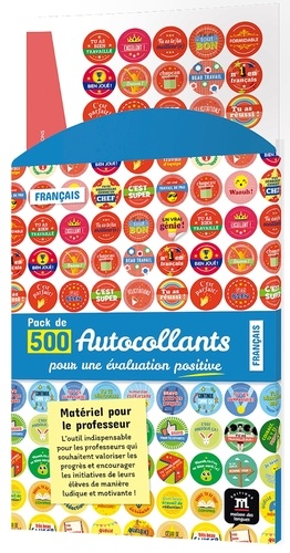  Maison des langues - Pack de 500 autocollants pour une évaluation positive Français - Matériel pour le professeur.