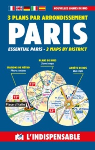  Massin - Paris transport - 3 plans par arrondissement.