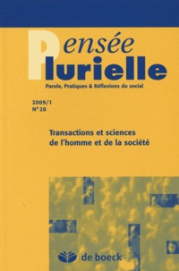 Christophe Beaurain - Pensée plurielle N° 20/2009/1 : Transactions et sciences de l'homme et de la société.
