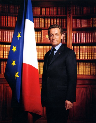 Philippe Warrin - Portrait officiel de M. Nicolas Sarkozy, président de la République française - Affiche 24x30.