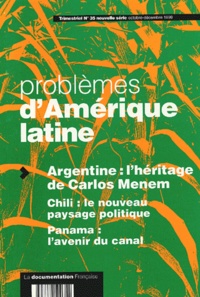 Frédéric Seigneur - Problèmes d'Amérique latine N° 35 nouvelle série : Argentine, Chili, Panama.