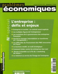 Alain Fayolle et Azzédine Tounes - Problèmes économiques N° Spécial 2.918, Fé : PROBLEMES ECONOMIQ..