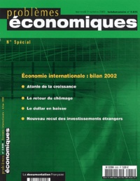  OCDE et Jean-Claude Trichet - Problèmes économiques N° 2.825 - Mercredi : Economie internationale : bilan 2002.