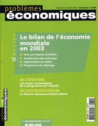 Christian Noyer et  OCDE - Problèmes économiques N° 2 860, Octobre 20 : Le bilan de l'économie mondiale en 2003.