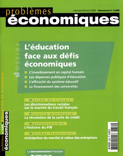  Anonyme - Problèmes économiques N° 2850 mercredi 28 : L'éducation face aux défis économiques.
