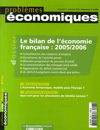 Adrien Friez et Hélène Périvier - Problèmes économiques N° 2908, mercredi 11 : Le bilan de l'économie française 2005/2006.