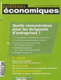 Jacques Secondi et Christiane Alcouffe - Problèmes économiques N° 2936, mercredi 5 : Quelle rémunération pour les dirigeants d'entreprises ?.