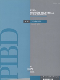 Françoise Quinault - Propriété industrielle, bulletin documentaire N° 823, 1er février : .