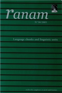 Albert Hamm - Ranam N° 38/2005 : Language Chunks and Linguistic Units.