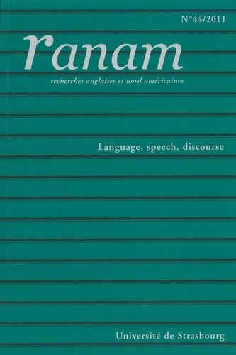 Ranam N° 44/2011 Language, Speech, Discourse