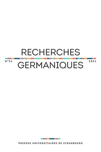 Aurélie Choné - Recherches germaniques N° 51/2021 : .