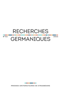 Aurélie Choné - Recherches germaniques N° 52/2022 : .