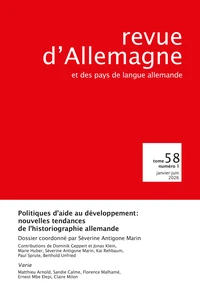 Politiques d'aide au développement : nouvelles tendances de l'historiographie allemande