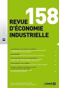  De Boeck - Revue d'économie industrielle N° 158, 2e trimestre 2017 : .