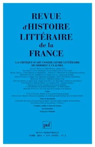 La critique d'art comme genre littéraire de Diderot à Claudel