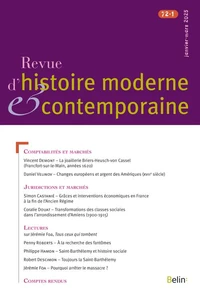 Revue d'histoire moderne et contemporaine N° 72/1