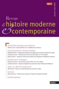 Revue d'histoire moderne et contemporaine Tome 60 N° 1, Janvier-mars 2013
